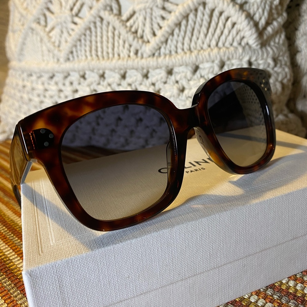 CELINE Smoke Polarized Square Sunglasses